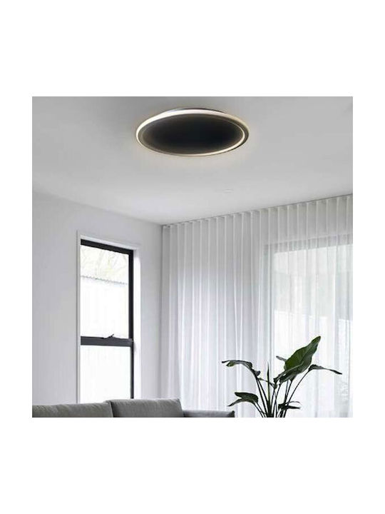 Atman Tarragona Πλαφονιέρα Οροφής με Ενσωματωμένο LED σε Μαύρο χρώμα